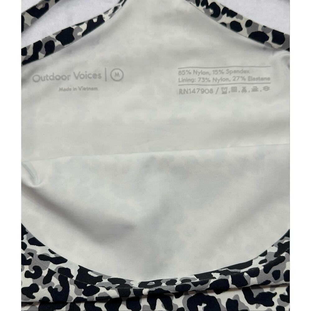 Outdoor Voices The Exercise Dress Snow Leopard Print Built In Shorts Size M - Picture 7 of 11